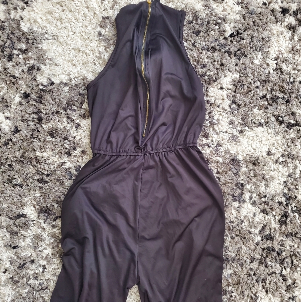 Forever21 Sexy Gild Zipper & Black Jumper Romper Size S - Picture 3 of 12